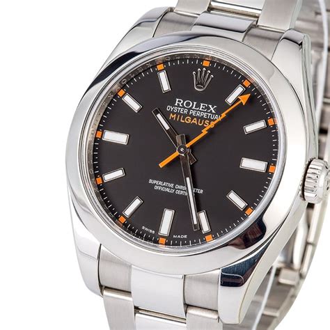 rolex black z milgauss|Rolex Milgauss price used.